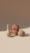 Artisanal ceramic vase set