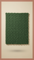 Handwoven moss green throw blanket
