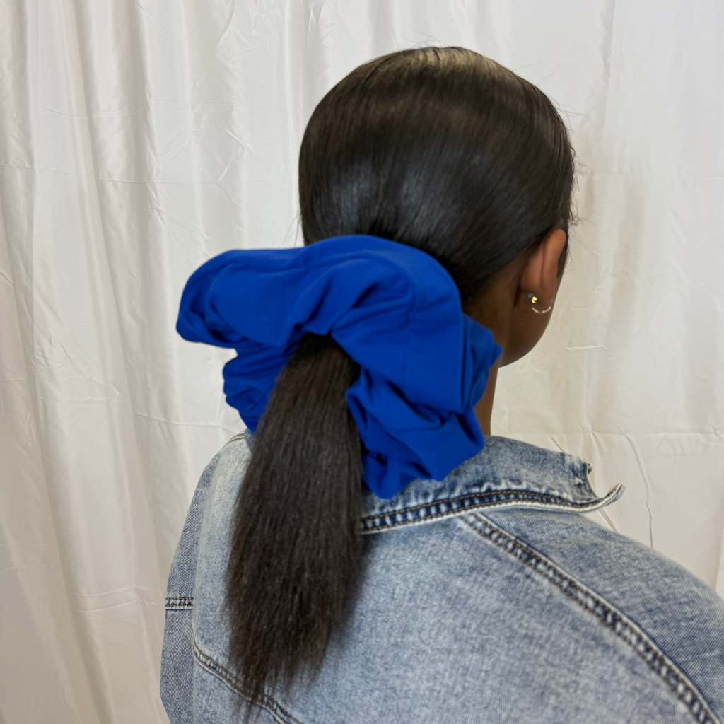 MEGA SCRUNCHIES: TURQUOISE + ROYAL BLUE