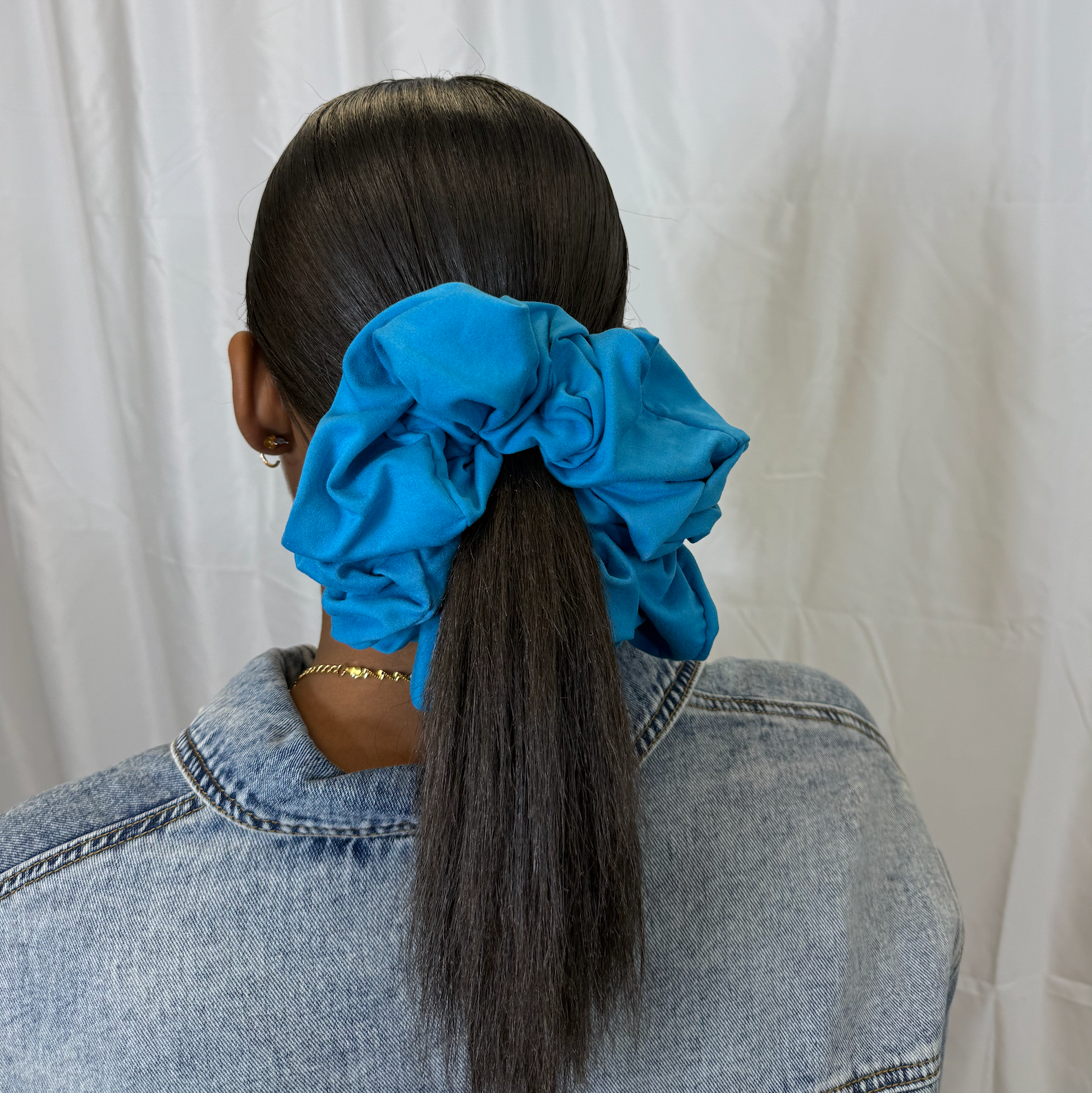 MEGA SCRUNCHIES: TURQUOISE + ROYAL BLUE