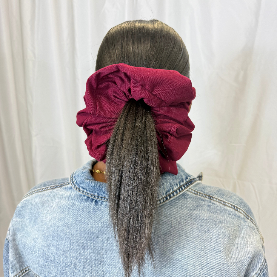 MEGA SCRUNCHIES: BURGUNDY + BLUSH
